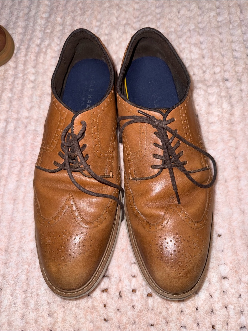 Cole Haan Brown Leather Brogue Oxfords